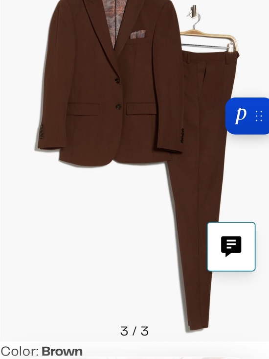 Gino Vitale Other - Men's Brown Two-Piece Tailored Suit Jacket & Trousers